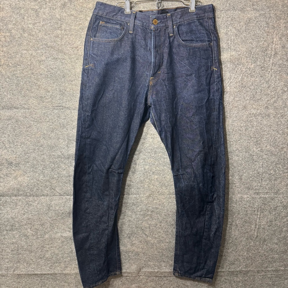 H&M Sculptured Fit Tapered Leg Jeans Solid Navy 5-Pocket Men’s 32 X 30